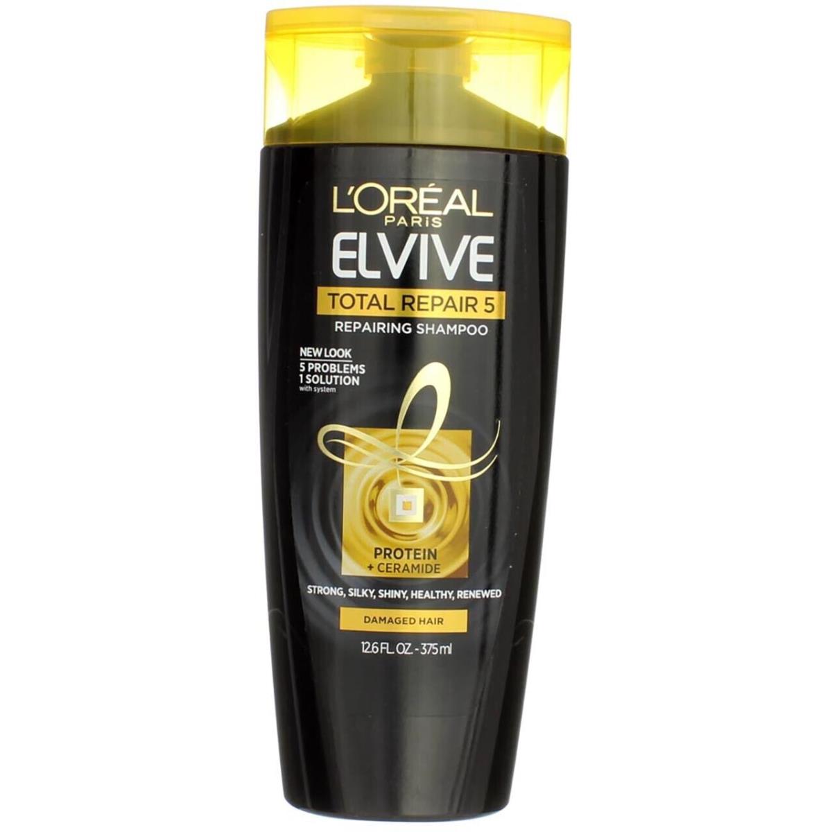 6 Pack L`oreal Paris Elvive Total Repair 5 Repairing Shampoo 12.6 fl oz