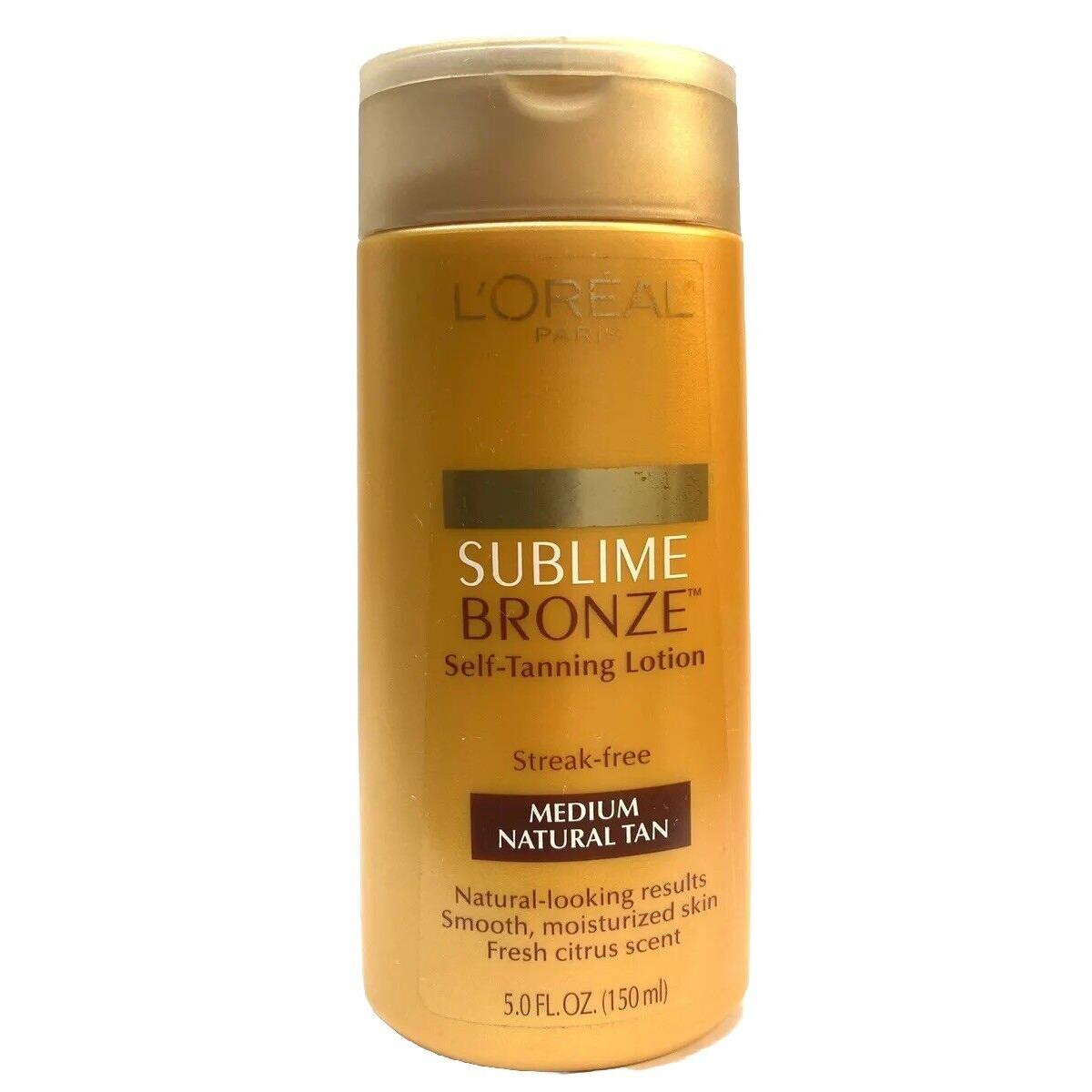 Loreal Sublime Bronze Self Tanning Lotion Medium Natural Tan Streak Free 5oz