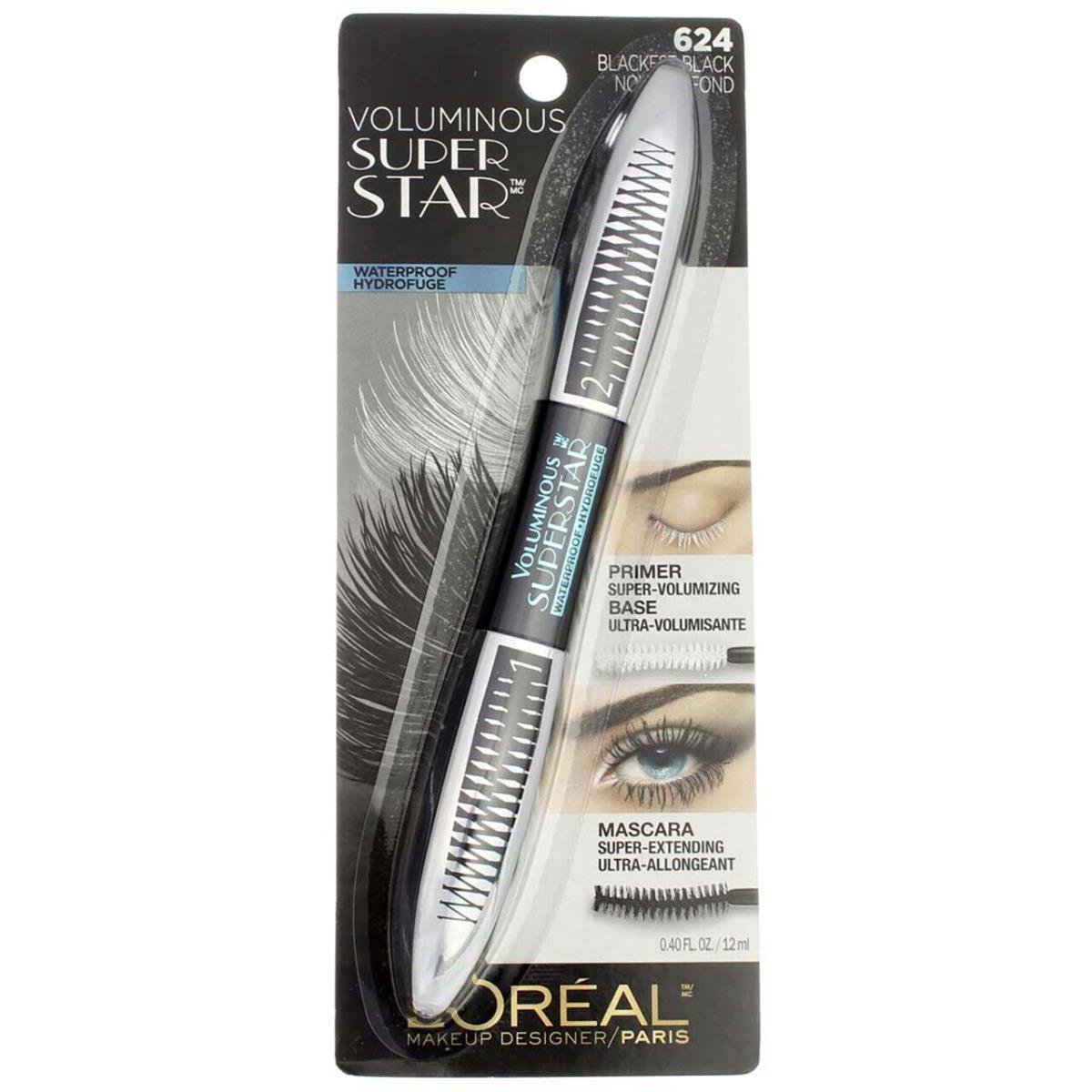 4 Pack L`oreal Paris Voluminous Superstar Lash Extending Waterproof Mascara