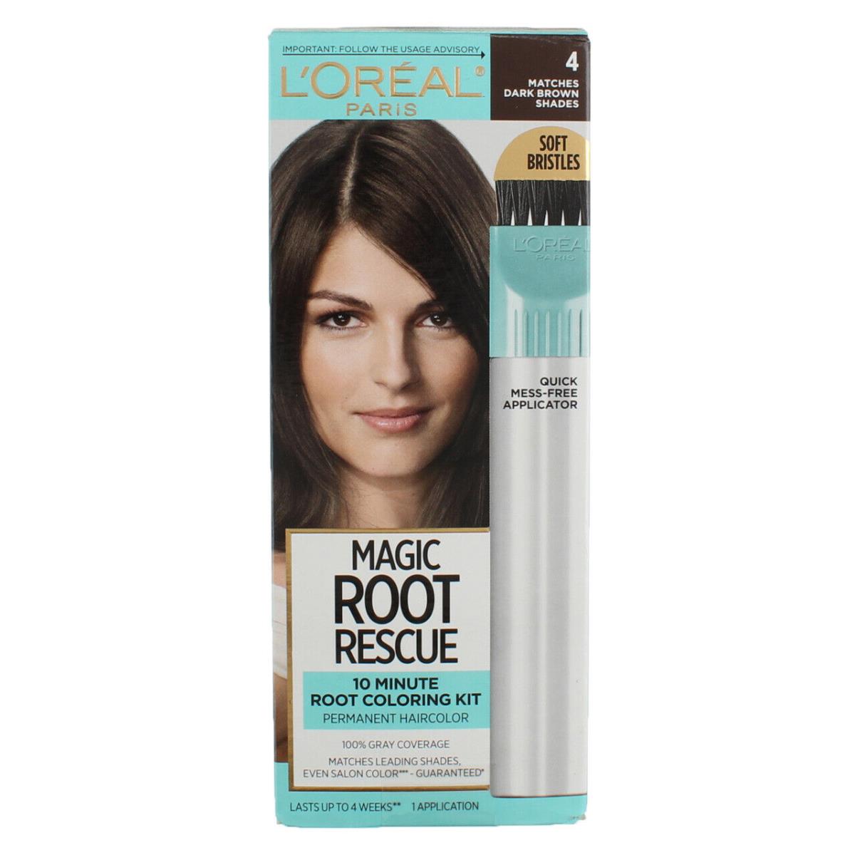 5 Pack L`oreal Paris Root Rescue Permanent Hair Color Dark Brown 4