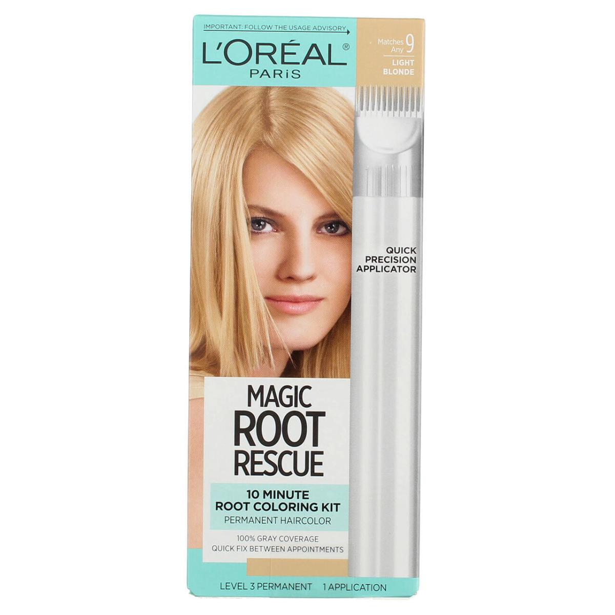 6 Pack L`oreal Paris Magic Root Rescue Permanent Hair Color Light Blonde 9