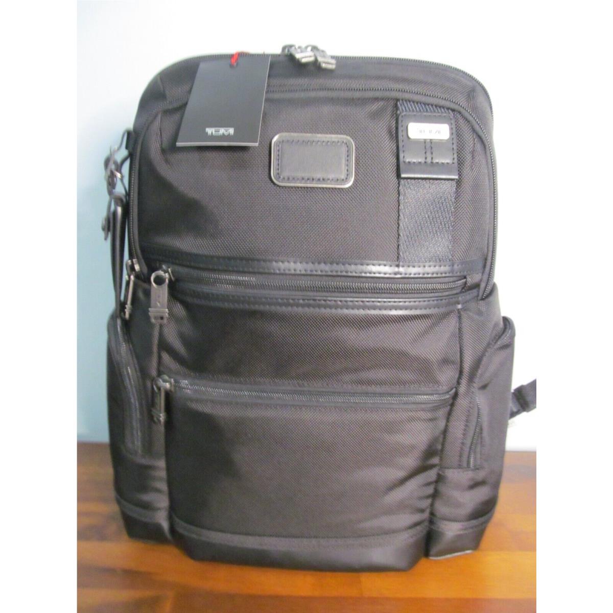 Tumi Parrish Large Black 15 Laptop Backpack-ftx Nylon with Leather Accents-nwt