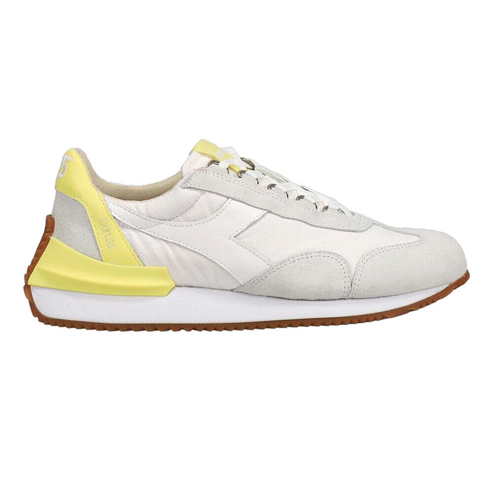 Diadora Equipe Mad Italia Lace Up Mens White Yellow Sneakers Casual Shoes 1771