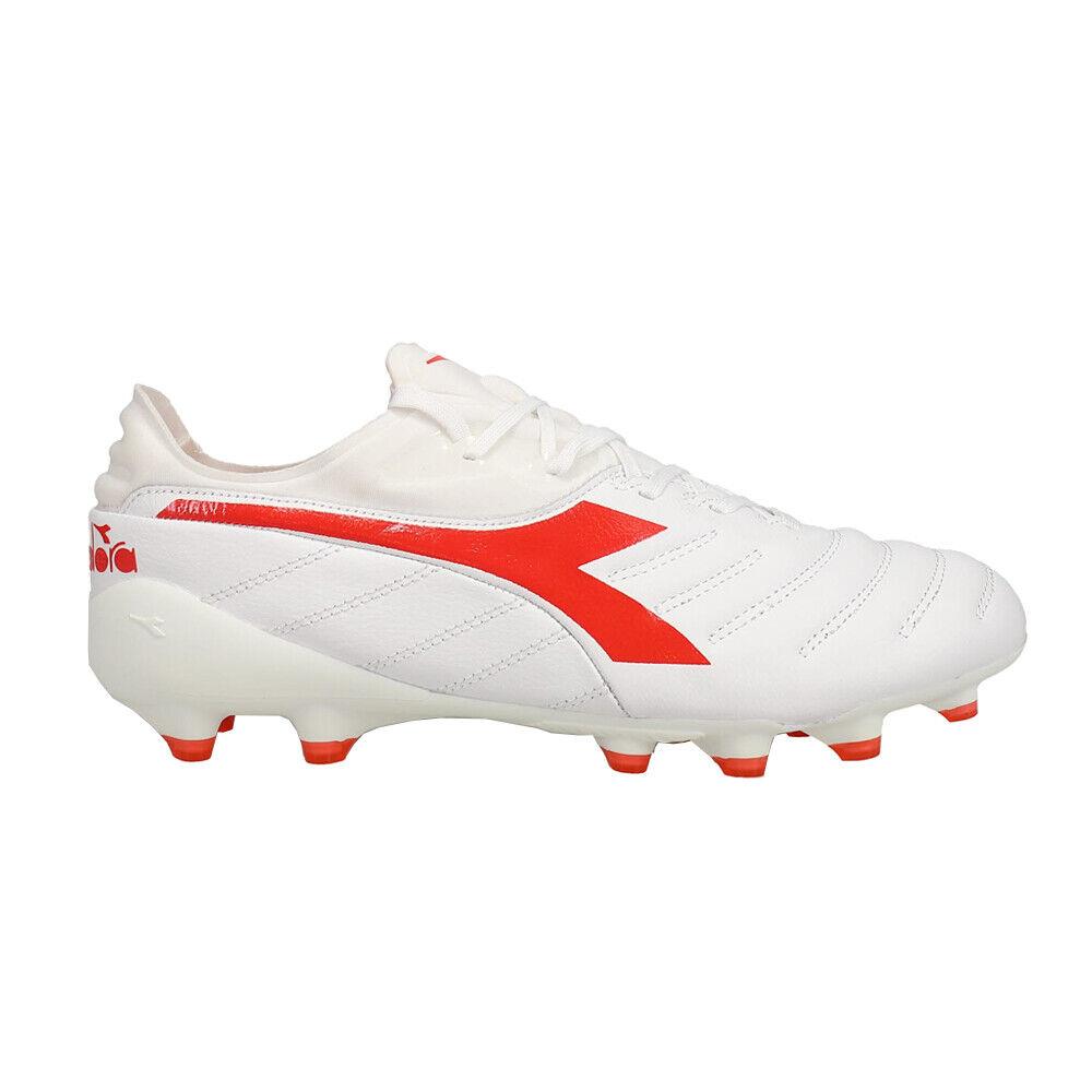 Diadora Brasil Elite Tech Lpx Firm Ground Soccer Cleats Mens White Sneakers Athl