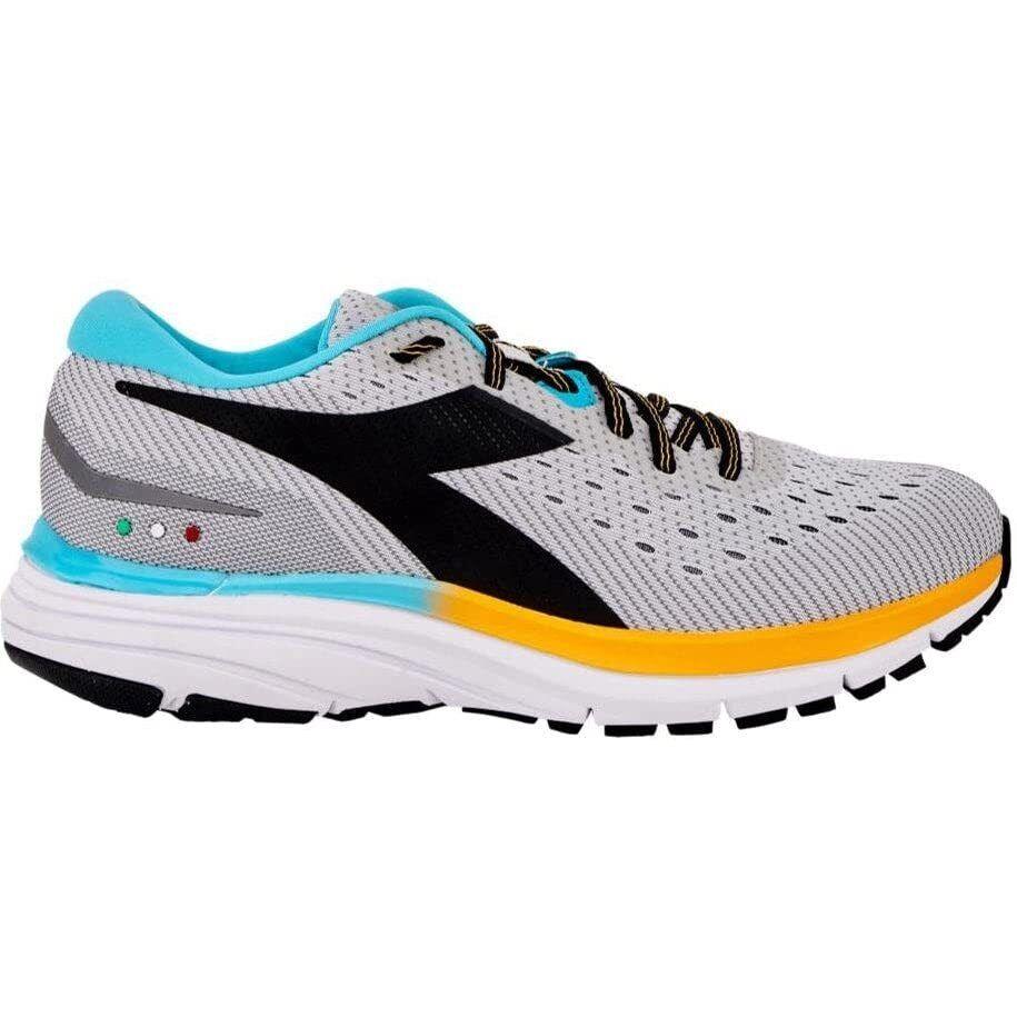 Diadora Mythos Blushield 6 Men`s Running Shoes US 11 Silver Dd/black/saffron