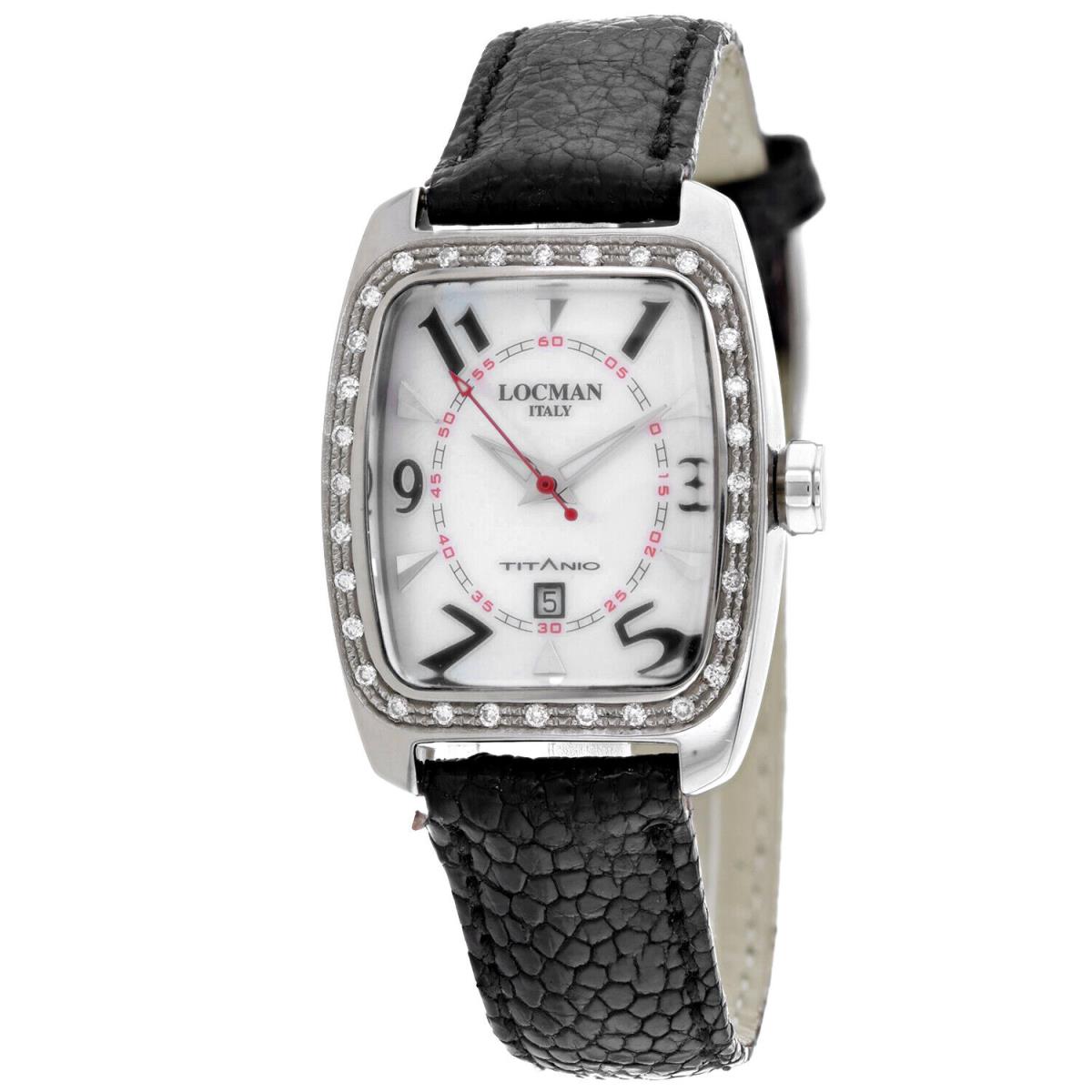 Locman Women`s Titanio Mother of Pearl Dial Watch - 483RMOPBK2D/BK OS by Locman Italy