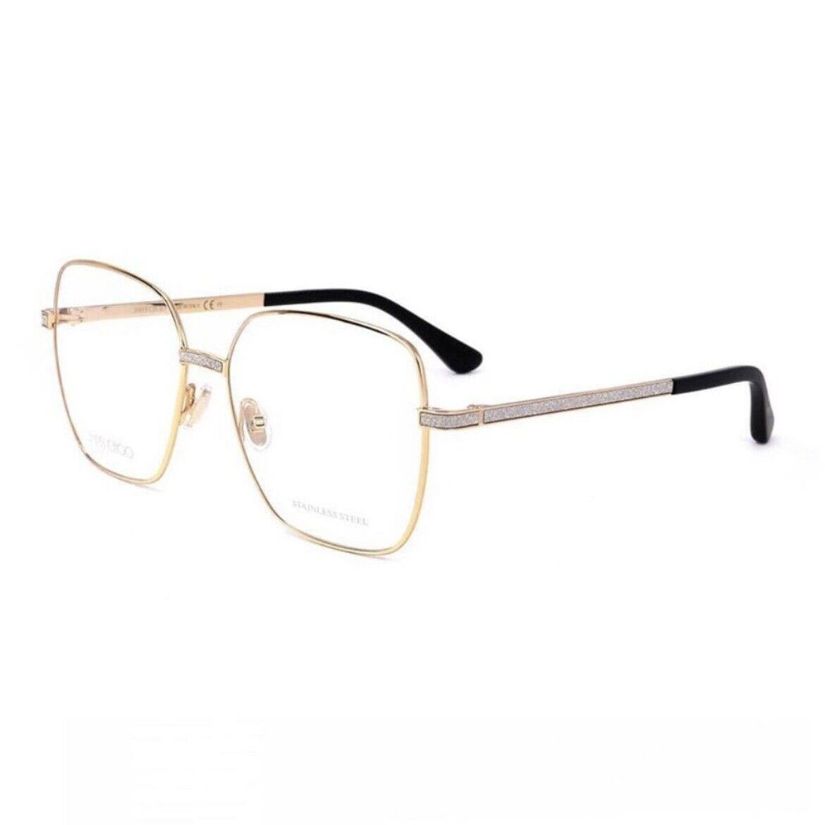 Jimmy Choo Gold Clear JC354 02M2 00 Women Square Eyeglasses