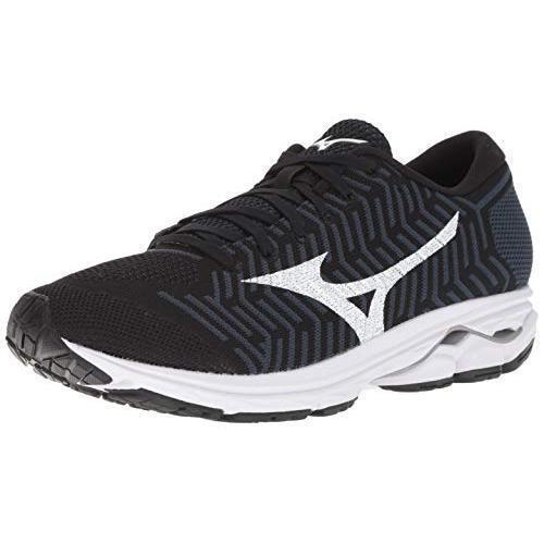 Mizuno Men`s Wave Rider 22 Knit Running Shoe Black/ombre Blue