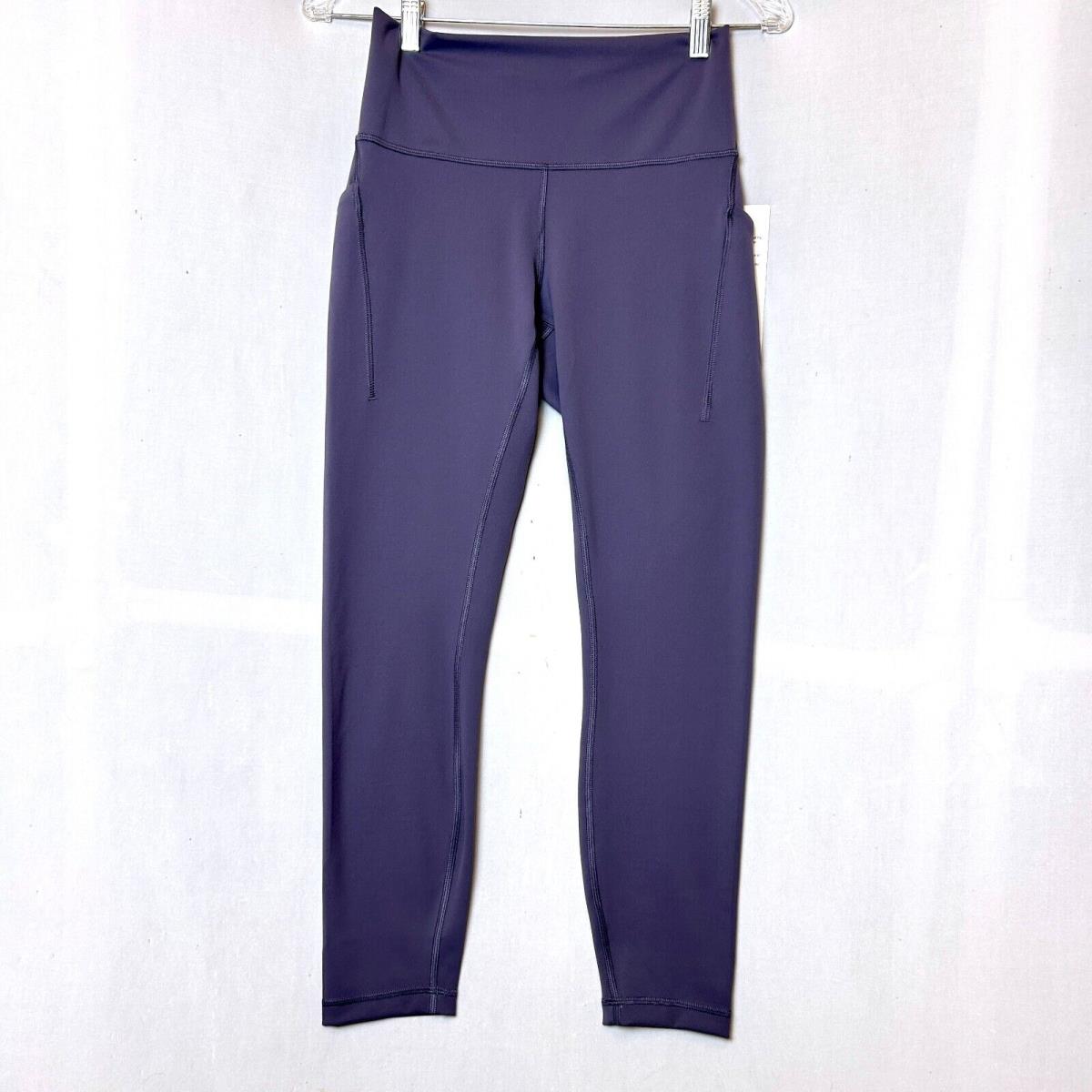 Lululemon Wunder Train HR Tight Leggings 25 w/ Pockets Women`s 8 10 Purple