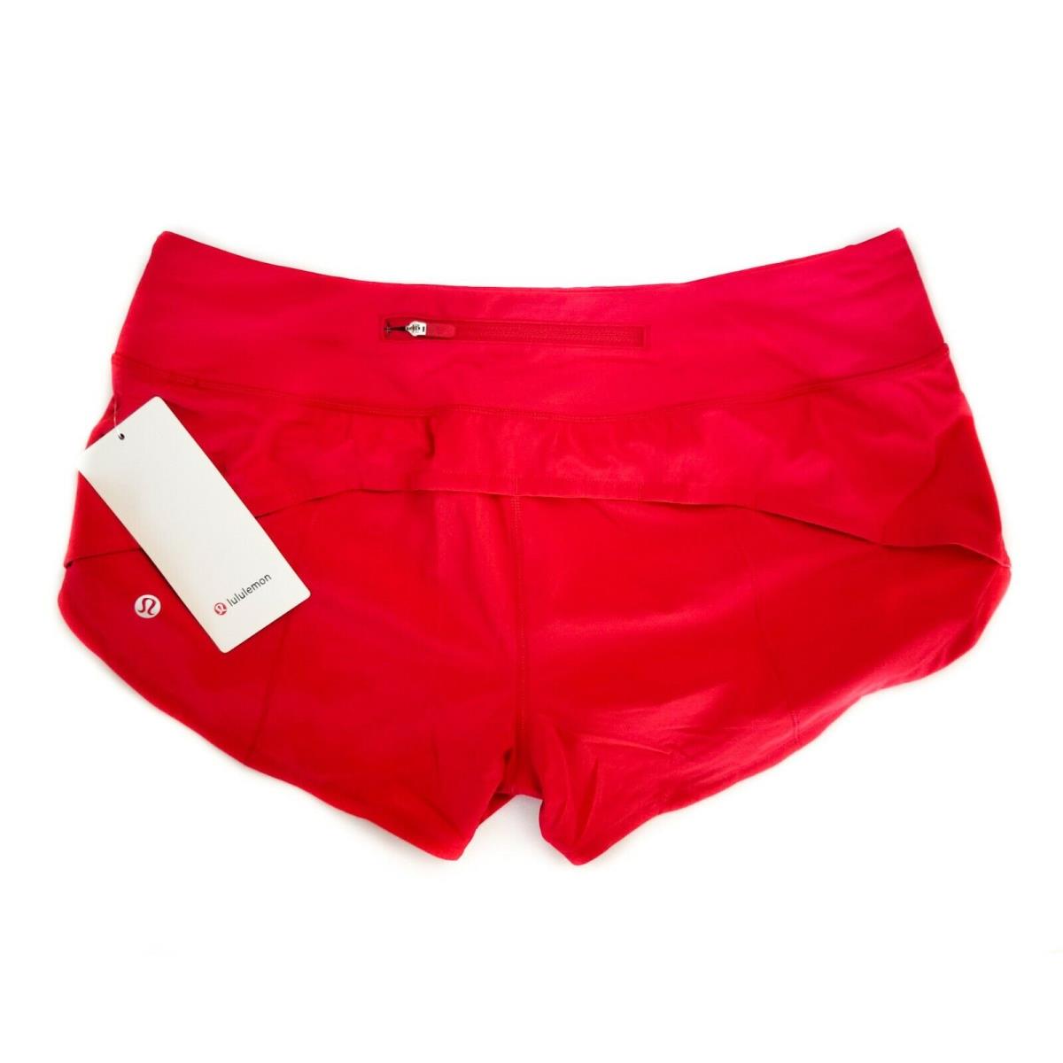 Lululemon Speed Up LR Short 2.5 Inseam Lined Dark Red