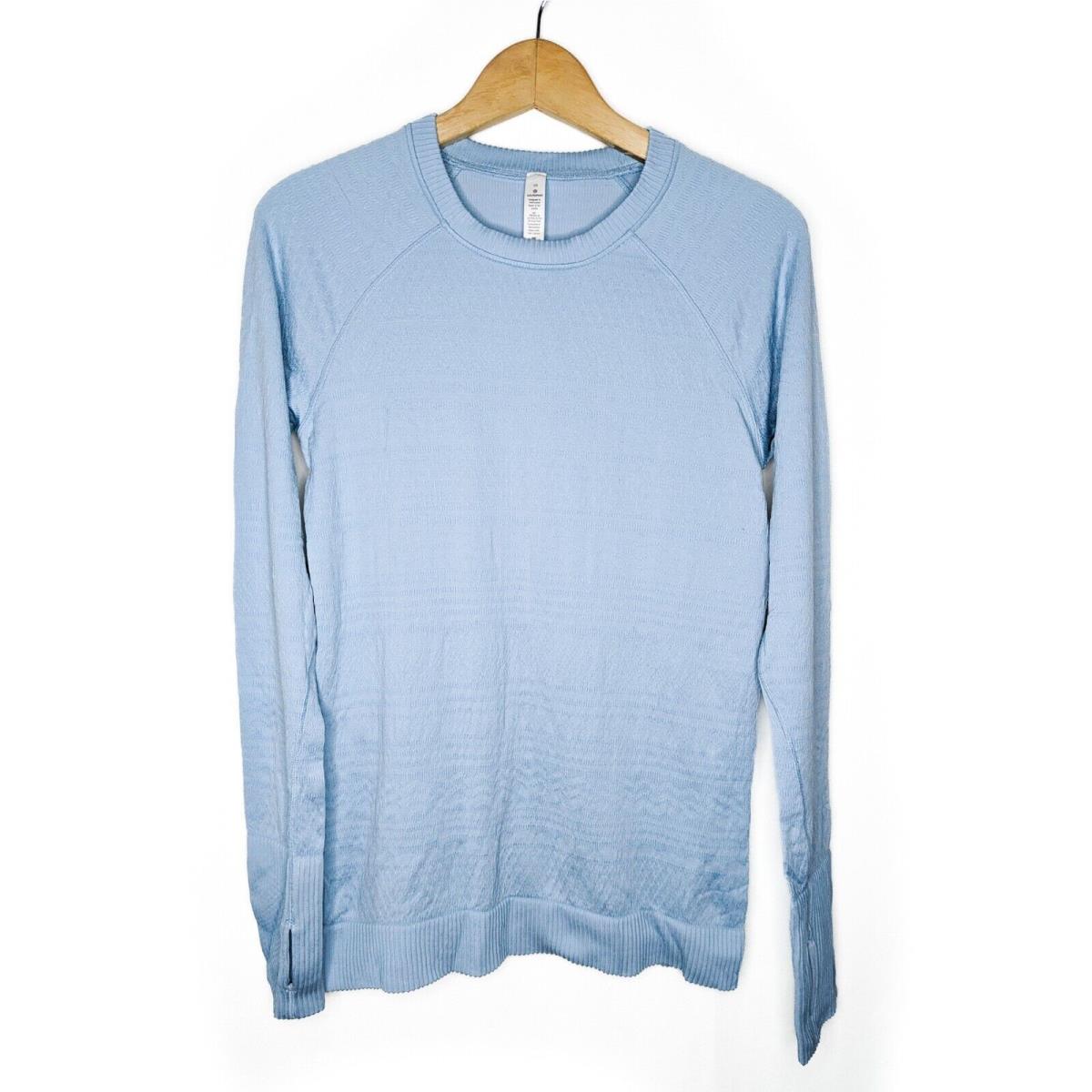Lululemon Womens Rest Less Pullover Blue Haze Size 10