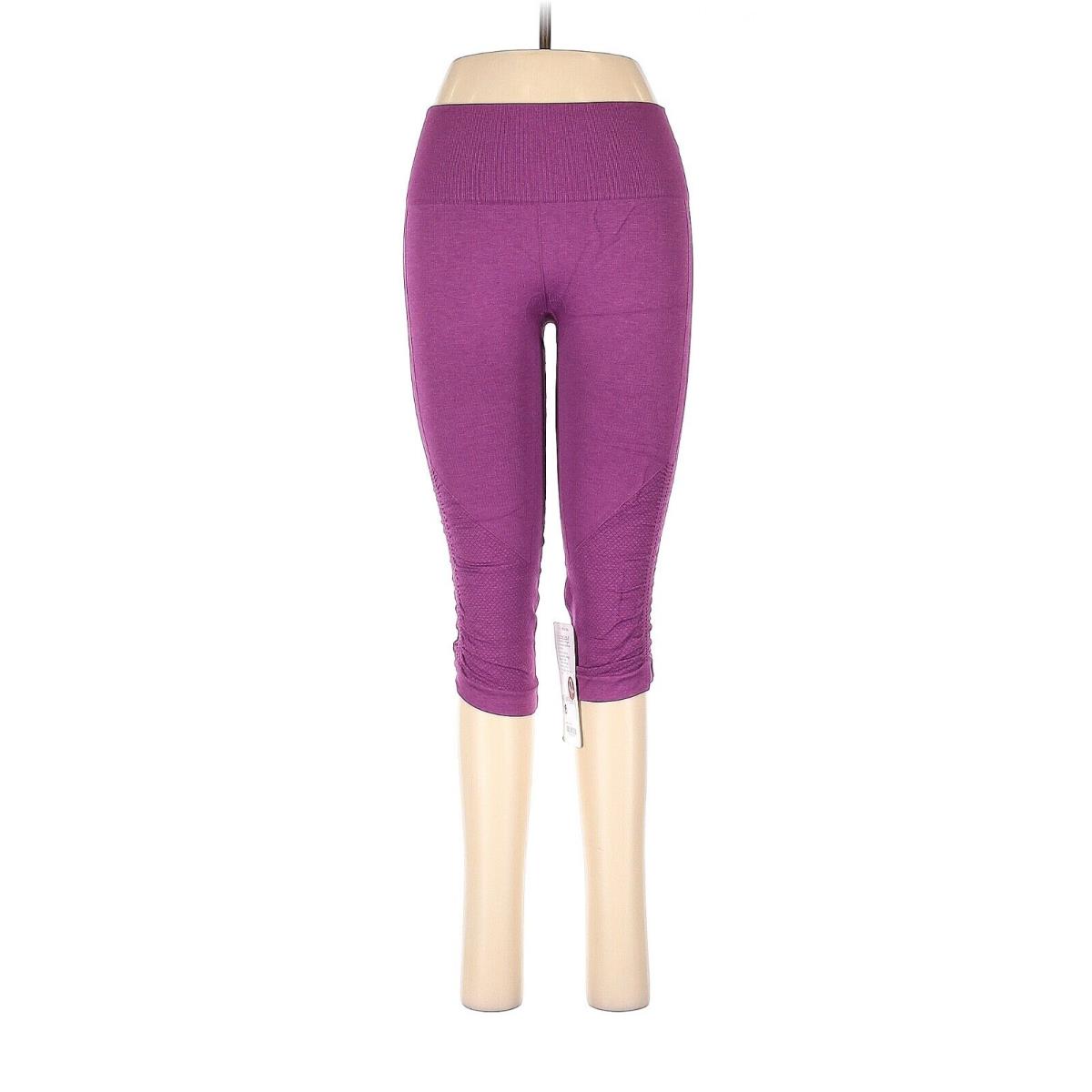 Lululemon Athletica Heathered Regal Plum In The Flow Crop II Leggings - US 8