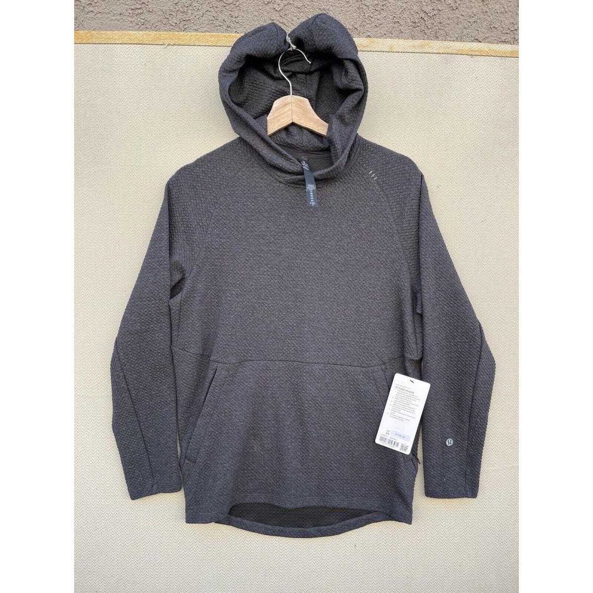 Lululemon At Ease Pullover Hoodie Size XS Textured Heather Black X-small