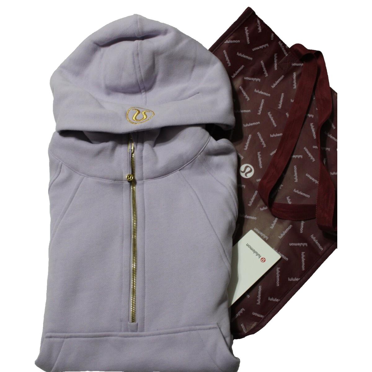 Lululemon Scuba Oversized 1/2 Hoodie - Lilac Gold W/gift Bag - Xs/s