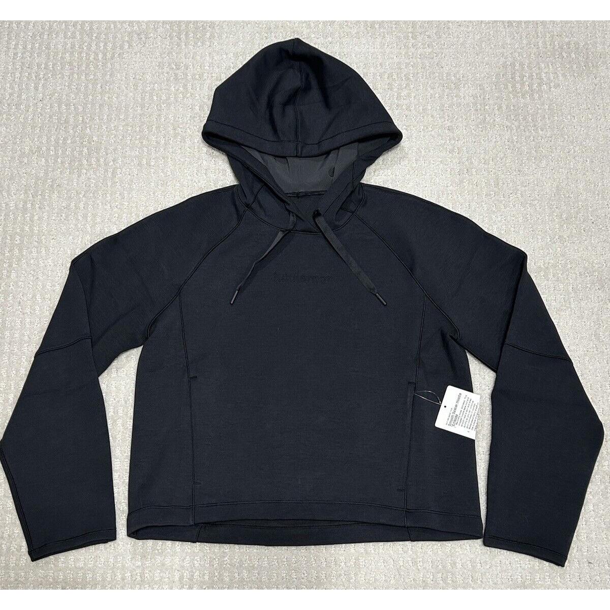 Lululemon Smooth Spacer Hoodie Emboss Graphic Black Size 4