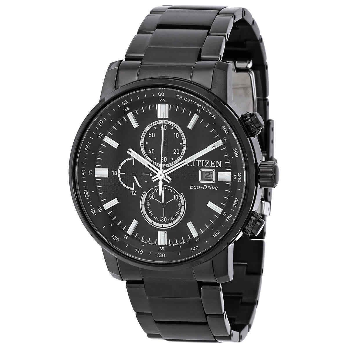 Citizen Chronograph Eco-drive Black Dial Men`s Watch CA0845-83E