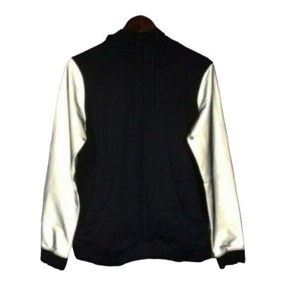 Lululemon Reflective Fleet Street Hoodie Women`s 10 Black Gray Kangaroo Pocket
