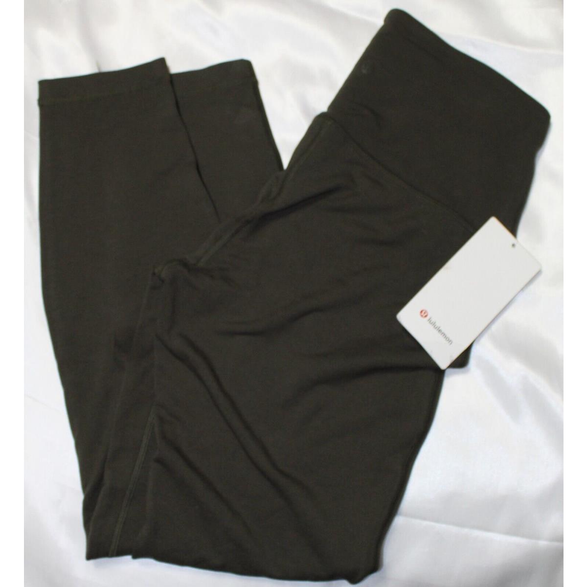 Women`s Lululemon Wunder Lounge Shr Tight 28 - Dkov Dark Ollive - Size 6