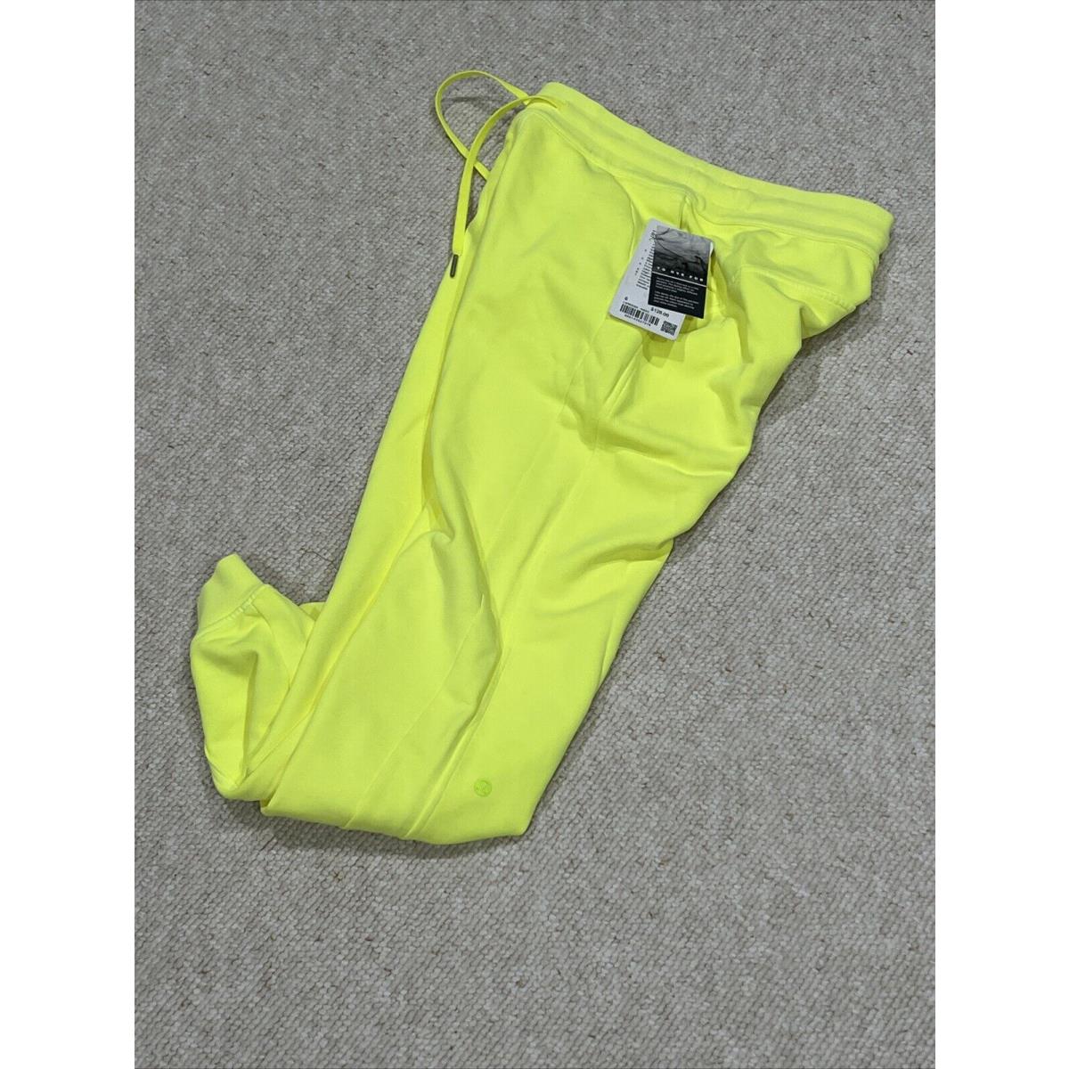 Lululemon Jogger Size 6 Scuba High Rise Neon Yellow Wash Drawstring