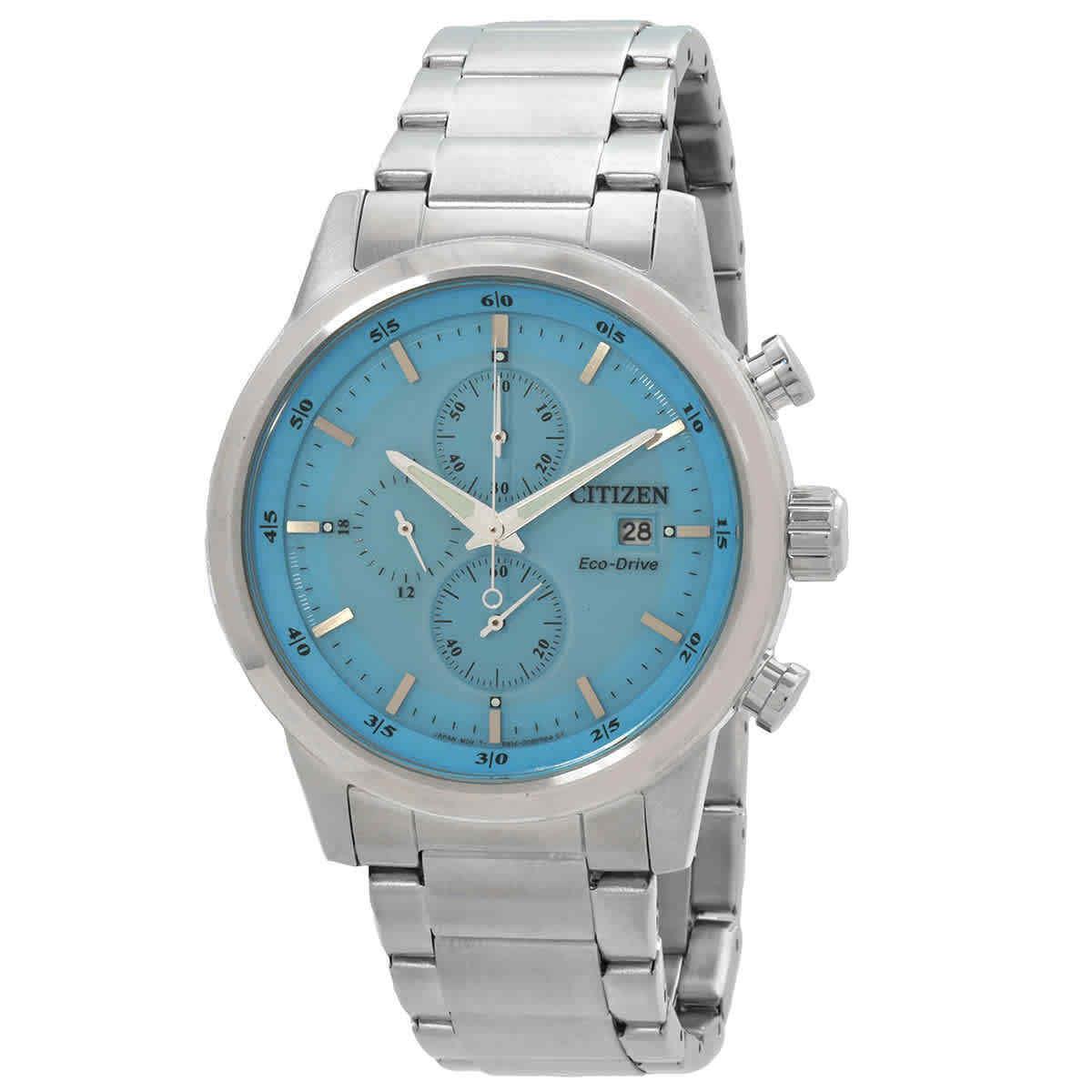 Citizen Chronograph Eco-drive Blue Dial Men`s Watch CA0748-80L