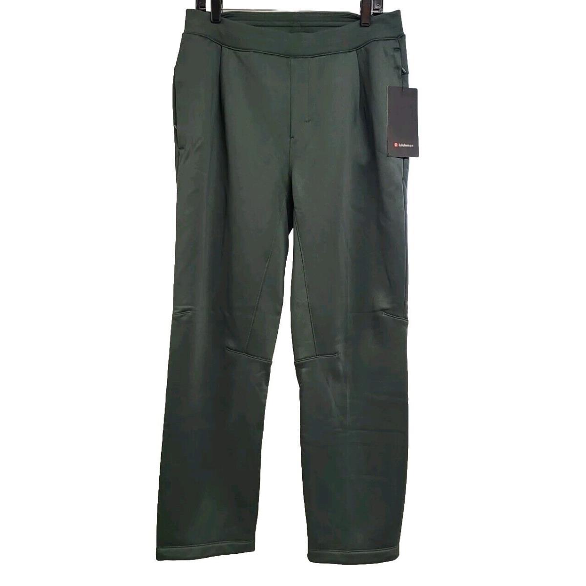 Lululemon Fleece Train Track Pant Dark Forest Pockets Men`s Size M