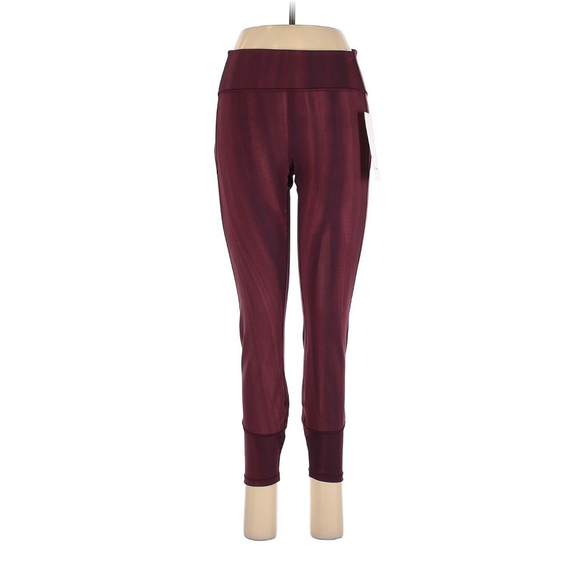 Lululemon Athletica Linear Spray Garnet In Movement HR Tight 25 Leggings-us 10