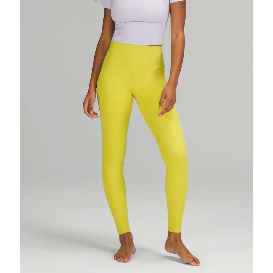 Lululemon Womens Align High Rise 28 Soleil Yellow Leggings Pants 8