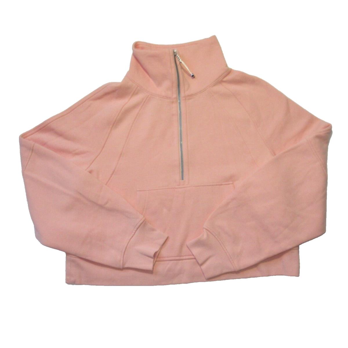 Lululemon Scuba Oversized Funnel Neck in Peach Satin Fleece Sweatshirt M/l