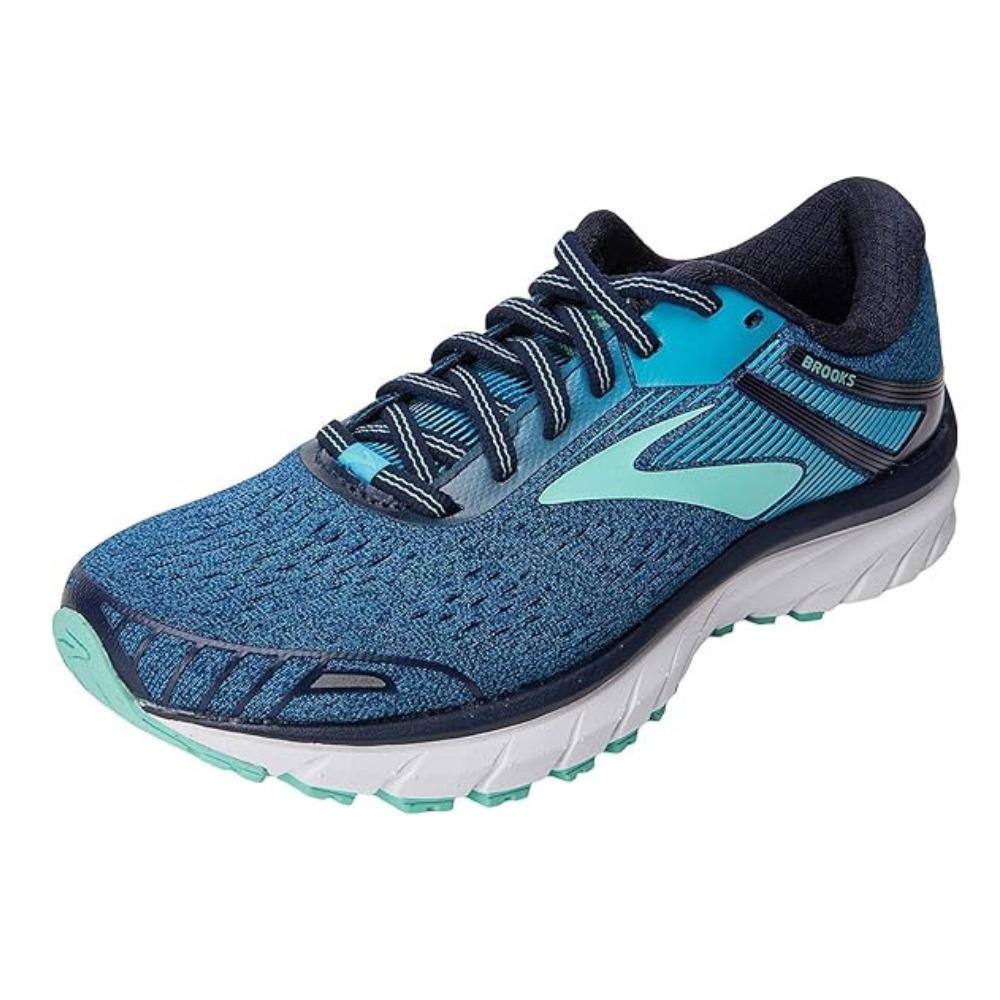 Asics Adrenaline Gts 18 Sneaker Women`s 6.5 Navy Teal Mint Running Shoes EEE3326