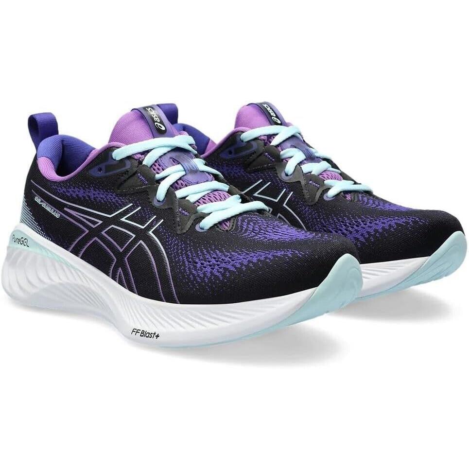 Asics Gel-cumulus 25 Sneakers Women`s US 7 Purple Black Running Shoes EEE3310