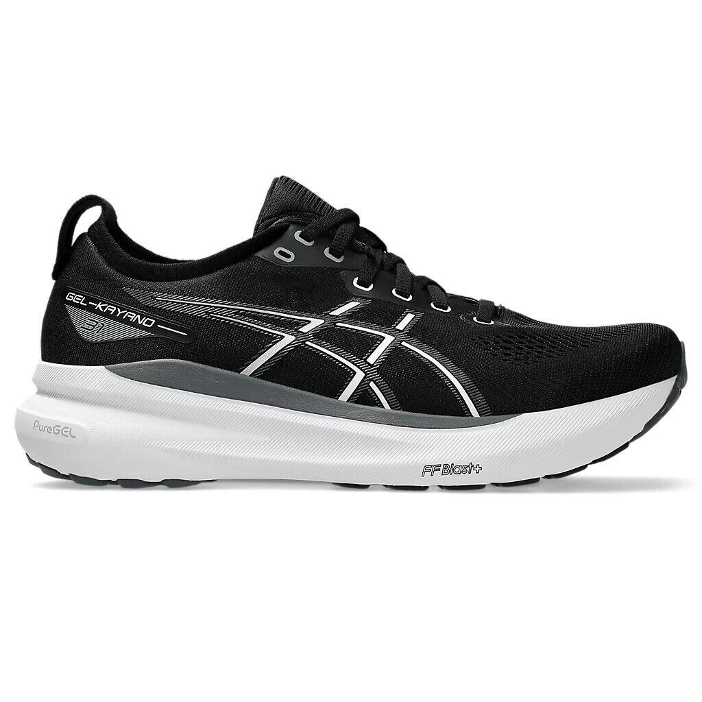 Asics Mens Shoes Gel-kayano 31 Running Sneakers Black White