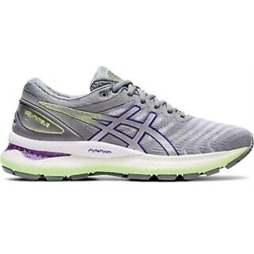 Asics Women`s Gel-nimbus 22 Running Shoes White/pure Silver - 1012A587-102 Whit