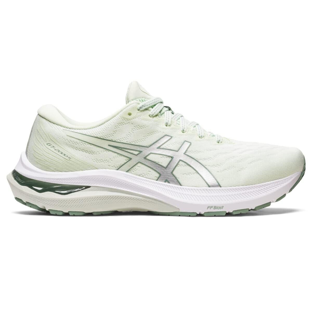 Asics GT-2000 11 Sneaker Women`s 6.5 Whisper Green Lace Up Running Shoes EEE3247