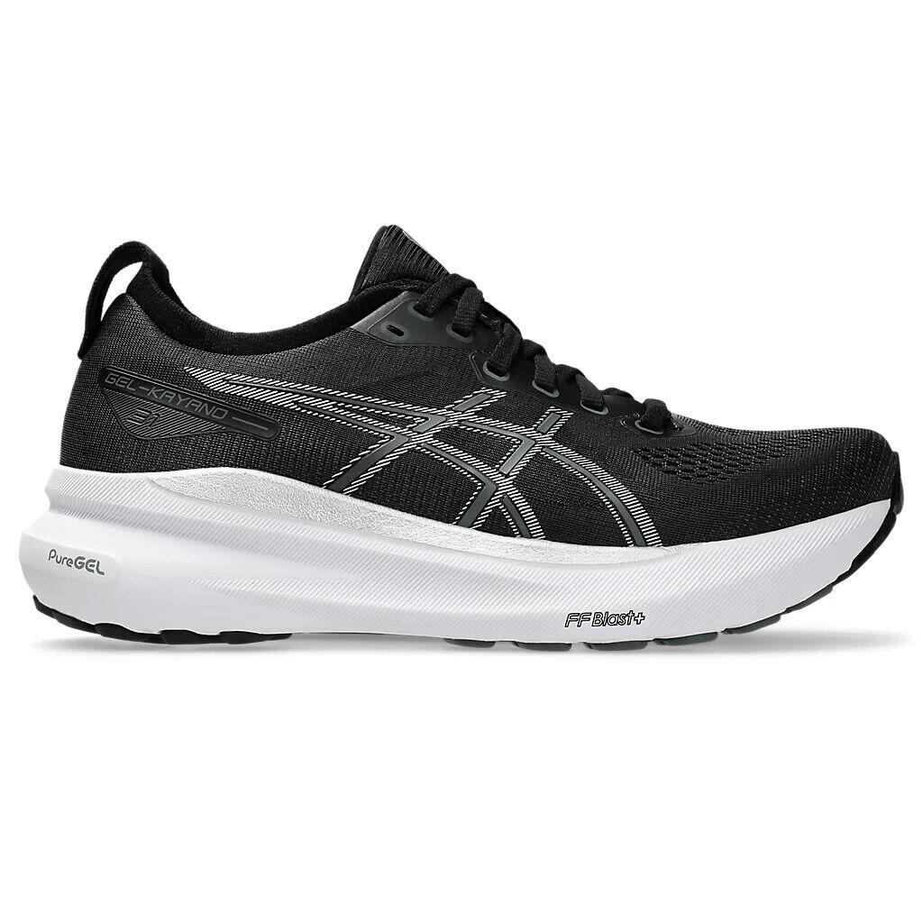 Asics Womens Shoes Gel-kayano 31 Running Sneakers Black Pure Silver