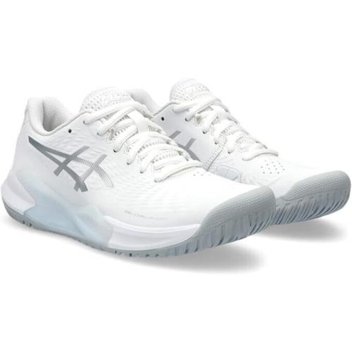 Asics Gel-challenger 14 Sneakers Women`s US 10 White Silver Tennis Shoes EEE3361