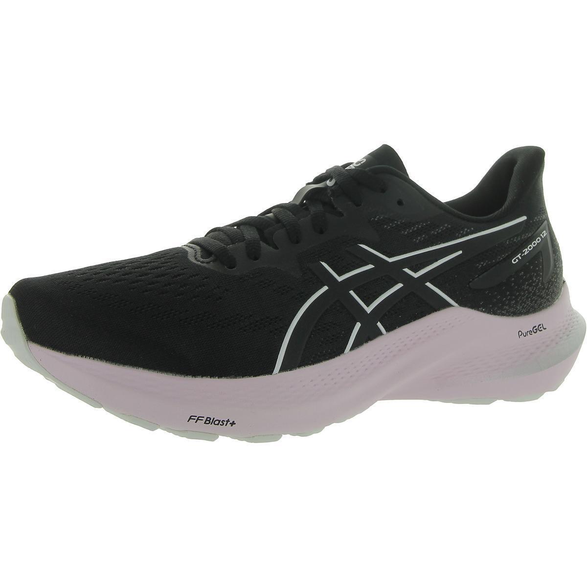 Asics Womens GT-000 12 Black Running Training Shoes 8 Medium B M Bhfo 0596