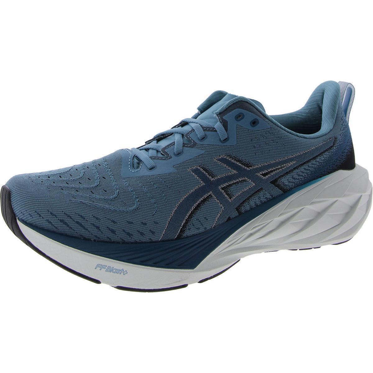 Asics Mens Novablast Blue Lace Up Running Training Shoes 12 Wide E Bhfo 3381 - Blue Teal/ Evening Teal