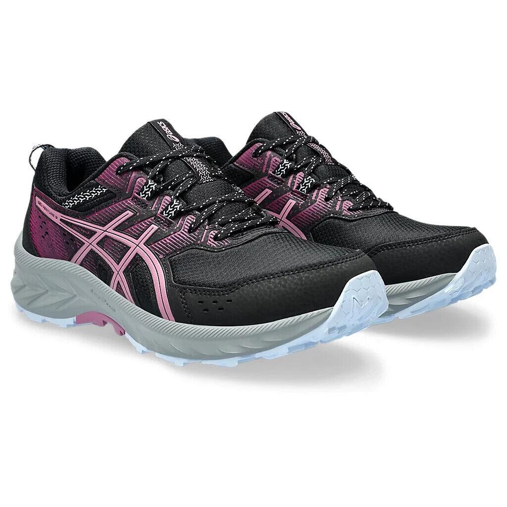 Womens Asics Gel Venture 9 Black Soft Berry Purple Mesh Running Shoes sz 6.5