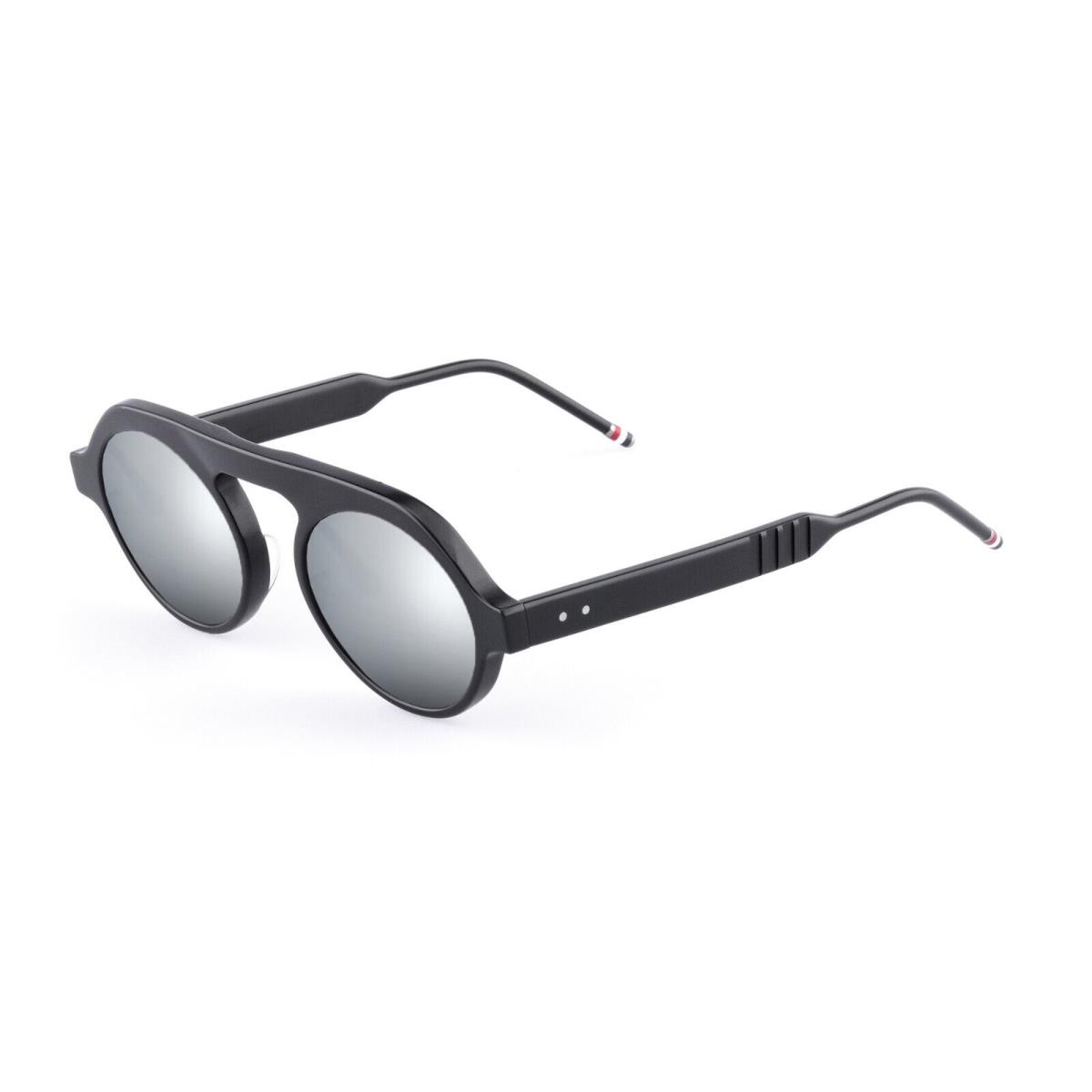UES413A Matte Black/dark Grey Silver Mirrored 413A-004 Sunglasses by Thom Browne