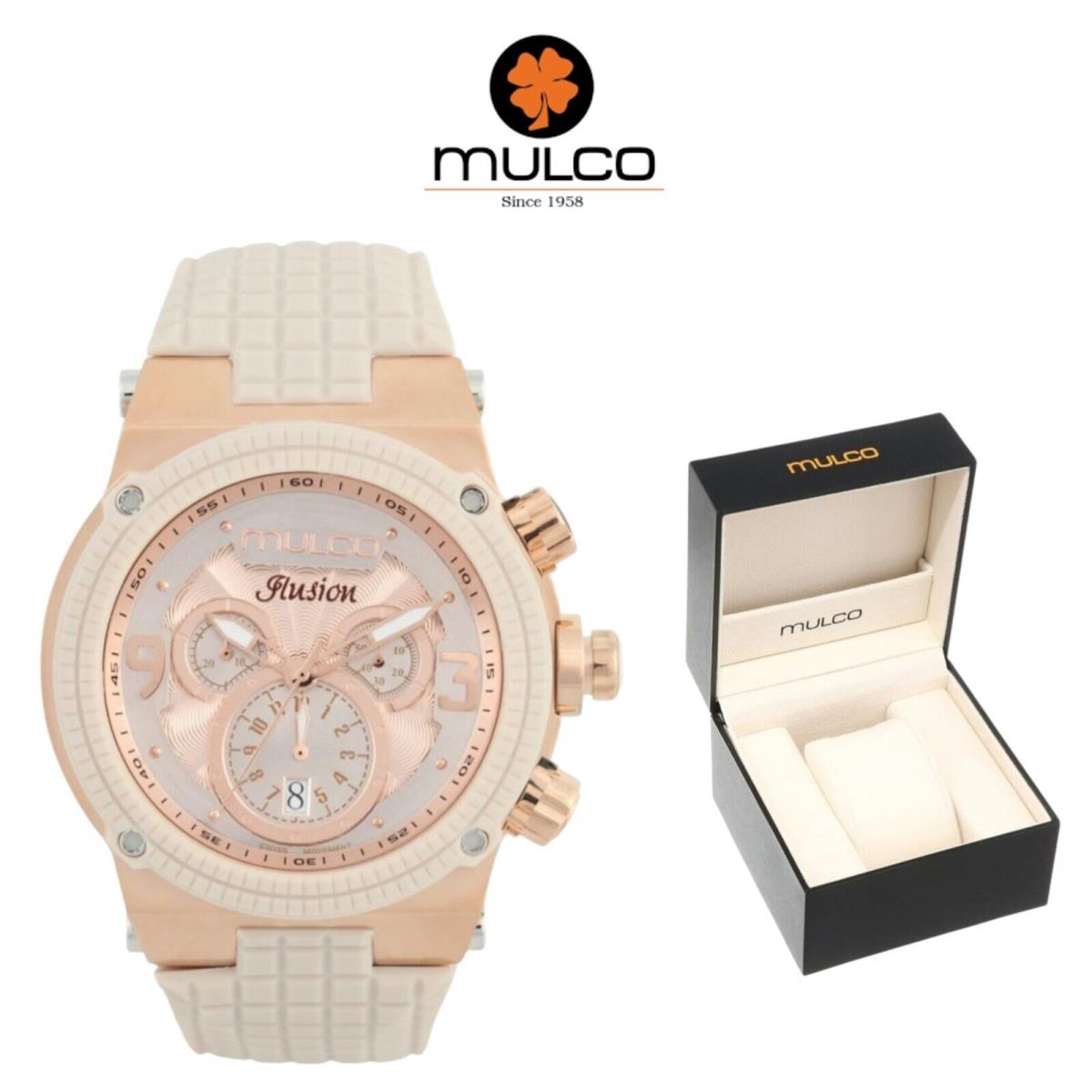 Mulco Ilusion MW5-12140-043 Chronograph Watch with Ronda 5030 Quartz Movement Beige