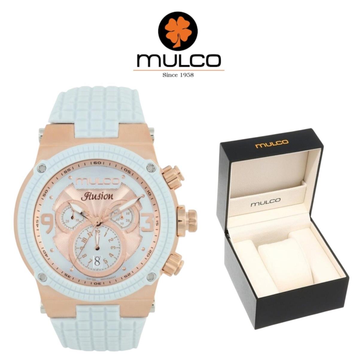 Mulco Ilusion MW5-12140-043 Chronograph Watch with Ronda 5030 Quartz Movement Light blue