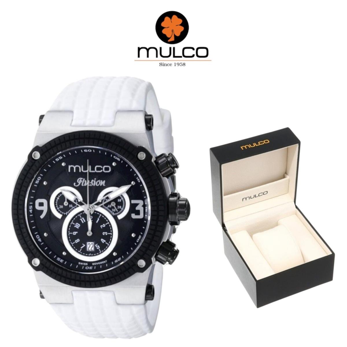 Mulco Ilusion MW5-12140-043 Chronograph Watch with Ronda 5030 Quartz Movement White
