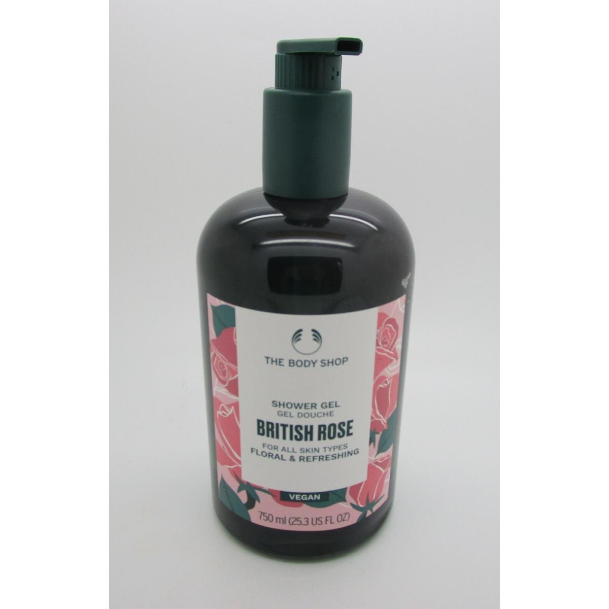 British Rose The Body Shop Shower Gel Bonus Size W Pump 25.3 oz