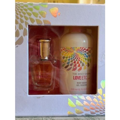 The Body Shop Love Etc Boxed Gift Set Edt Perfume 30 ml + 6.7 oz Body Wash Rare