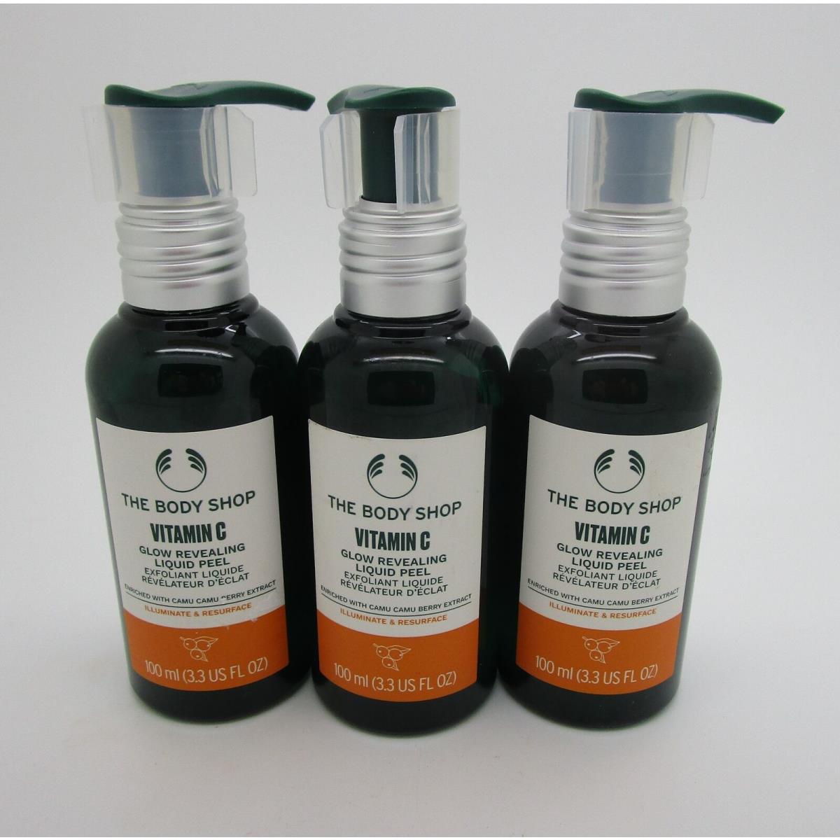 The Body Shop Vitamin C Glow-revealing Liquid Peel 3.3 oz - Lot of 3