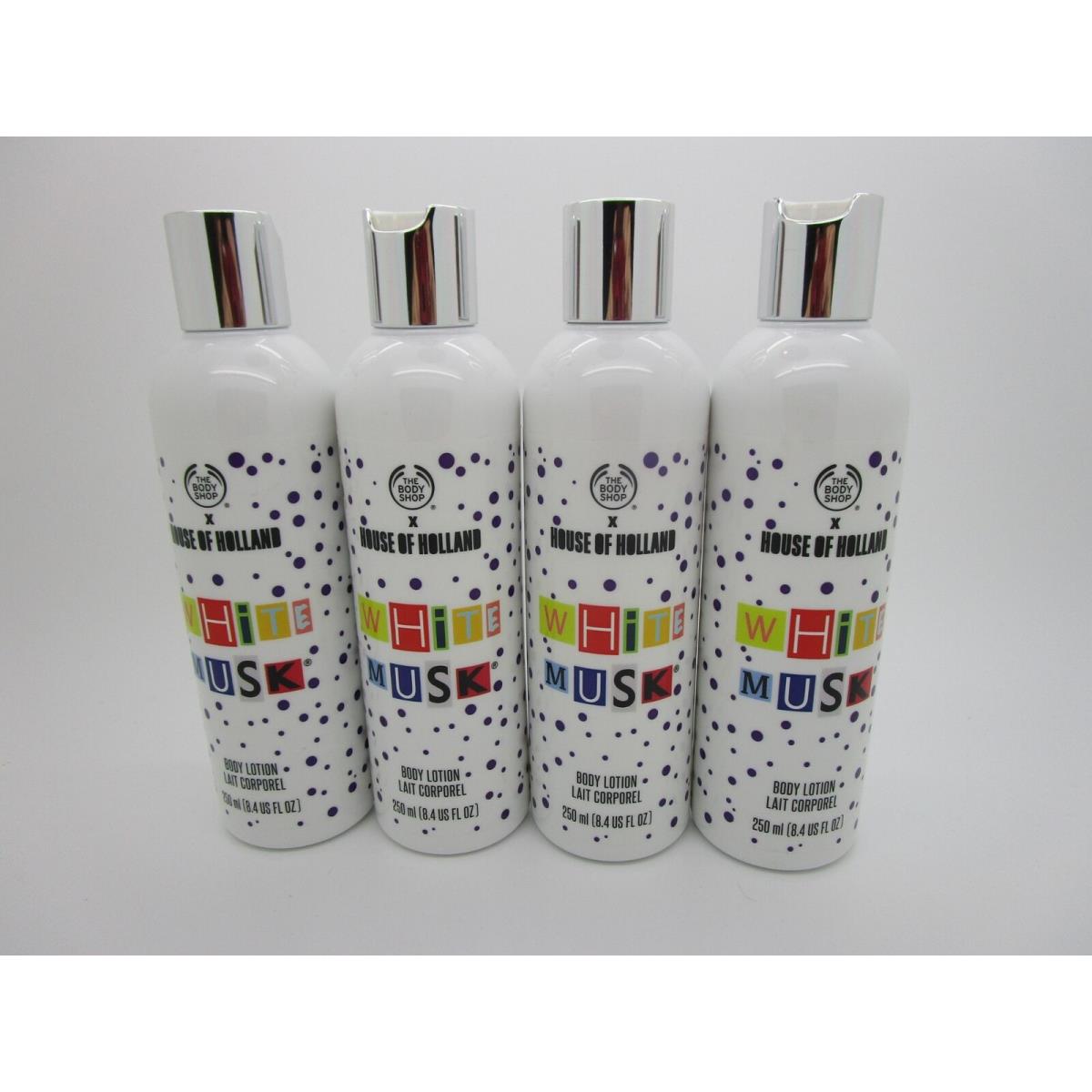 The Body Shop White Musk Body Lotion House of Holland 8.4 oz - Lot of 4