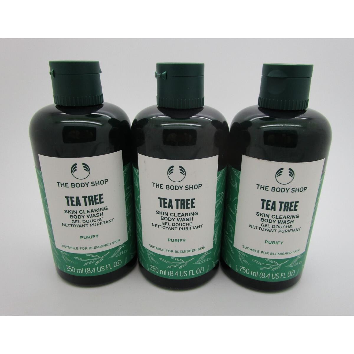 The Body Shop Tea Tree Skin Clearing Body Wash 8.4 fl oz - Lot of 3