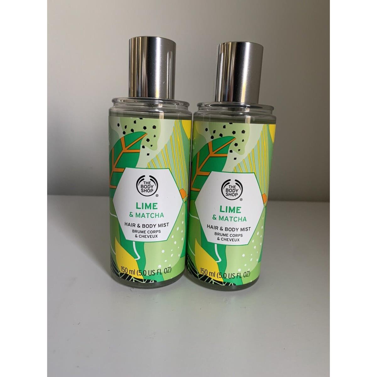 The Body Shop Lime Matcha Hair Body Mist Spray 5 oz Lot Of 2