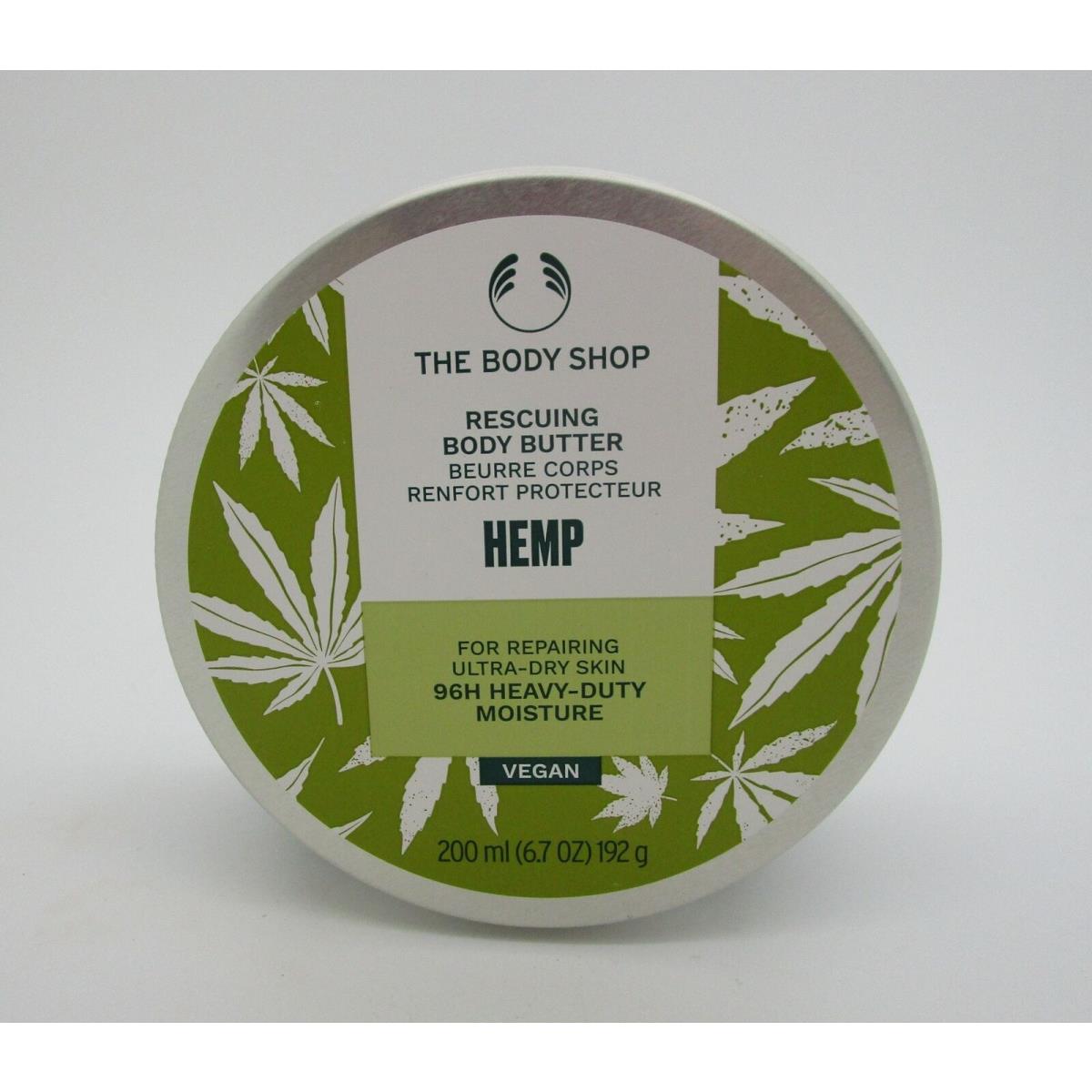 Hemp The Body Shop Rescuing Body Butter For Repairing Ultra Dry Skin 6.7 oz