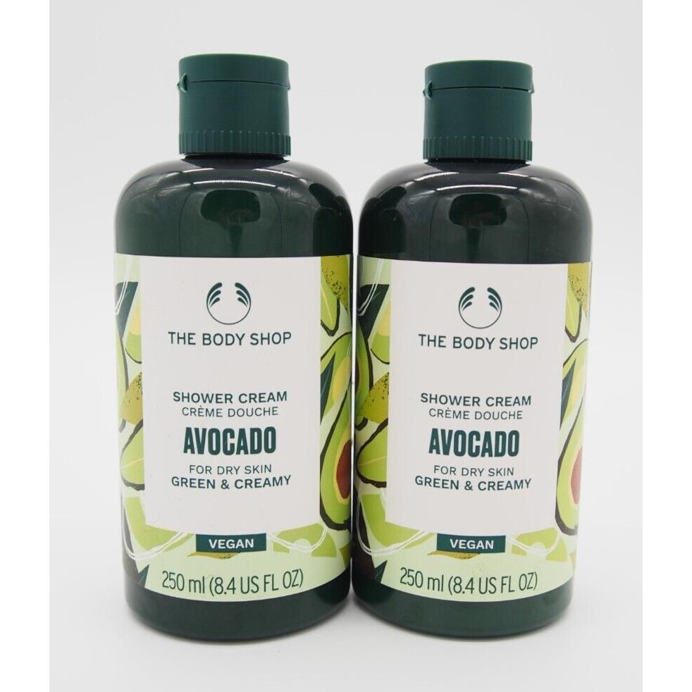 4 The Body Shop Avocado Shower Cream Dry Skin 8.4oz 250ml Full Size